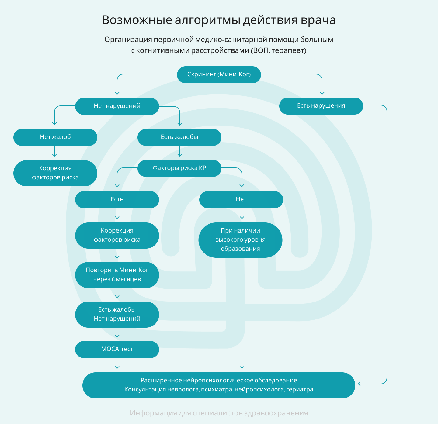 Организация первичной медико-санитарной помощи пациентам с когнитивными расстройствами. Возможные алгоритмы действия врача, фото 1